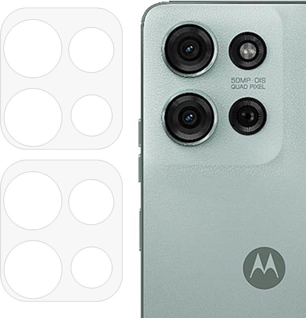 Motorola Moto G75 Kamera Objektivschutz - 9H Panzerglas Doppelpack - Transparent