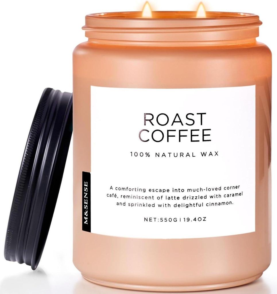 Duftkerze Kaffee 2-Docht Jar 550g - 110h Brenndauer - Produktbild 