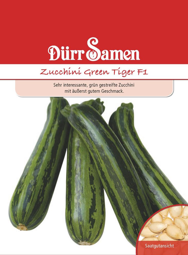 Zucchini Green Tiger F1 | Zucchinisamen von Dürr Samen Produktbild 