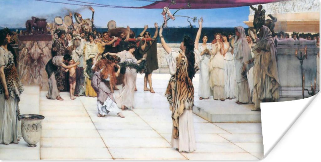 MuchoWow Poster Eine Widmung an Bacchus - Lawrence Alma Tadema 120x60 cm - Bild