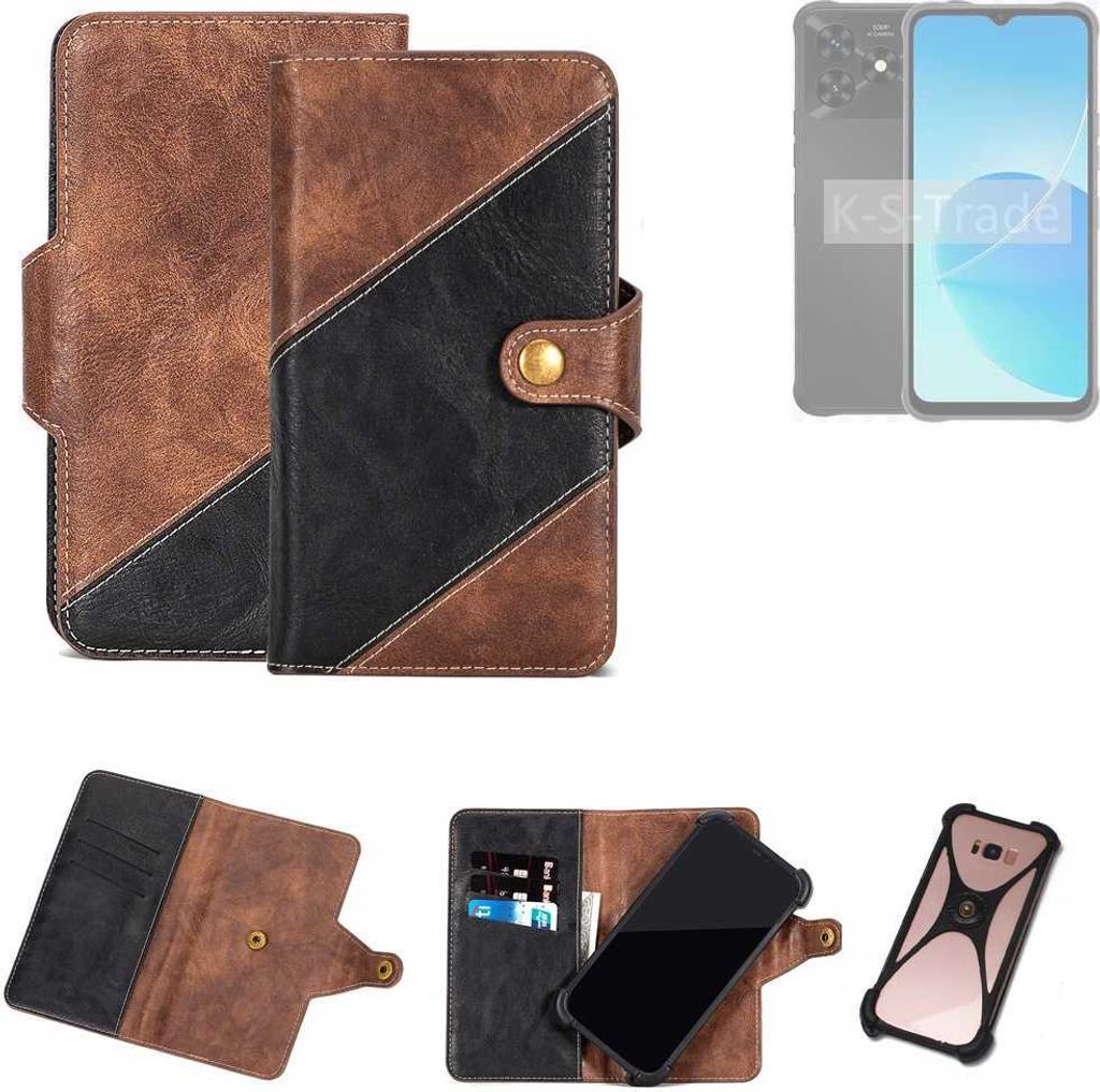 K-S-Trade Handyhülle Schutzhülle Bookstyle Case kompatibel mit UMIDIGI G5 Mecha Klapphülle Cover Hülle Schutztasche 1x