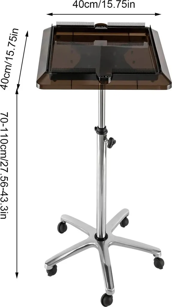 Support perruques professionnel en métal avec plateau de rangement - 10