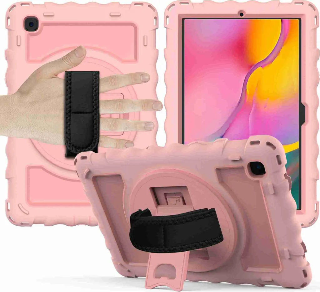 Custodia Samsung Galaxy Tab A7 10.4 Rosa con Tracolla | Protezione Antiurto
