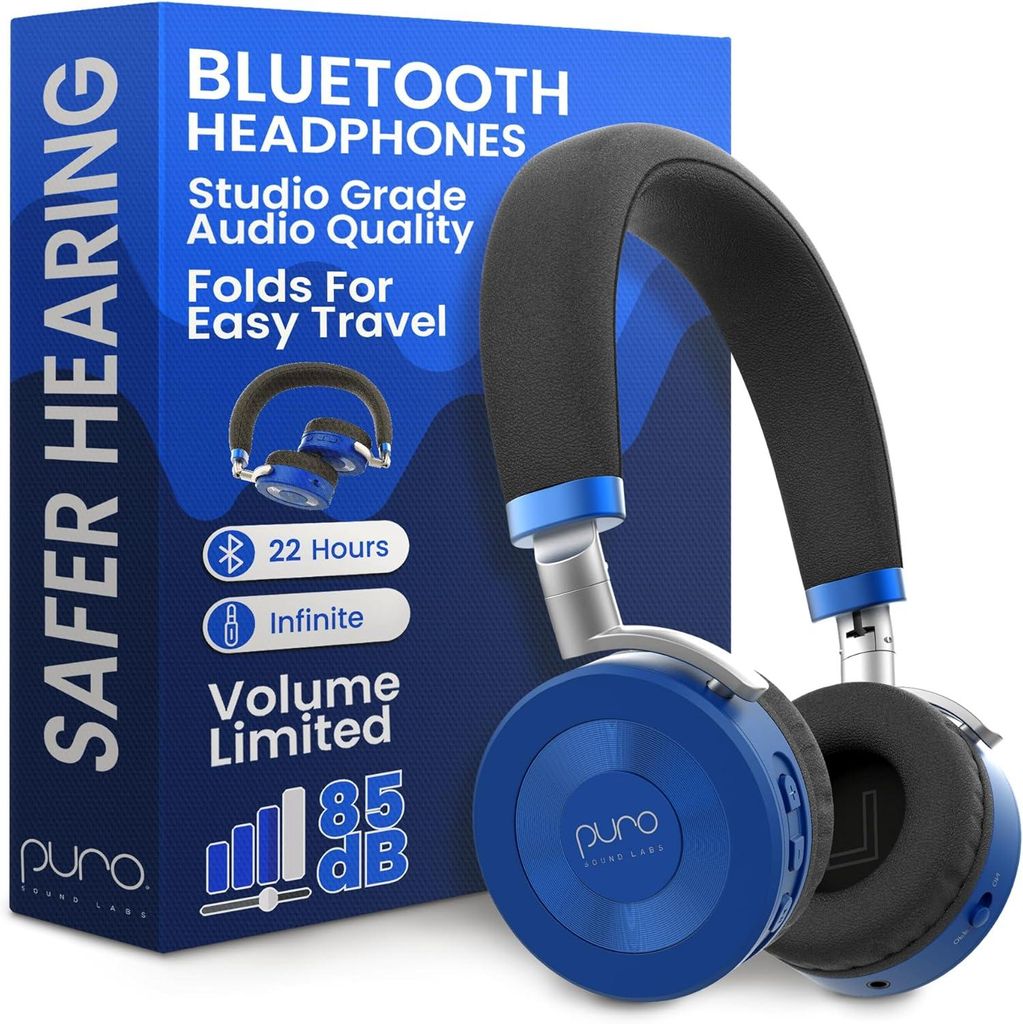 JuniorJam Plus Lautstärkebegrenzende Kopfhörer für Kinder,sicherer Audio-Schutz für Gehör Einstellbare Bluetooth-Kopfhörer für Tablets,Smart...
