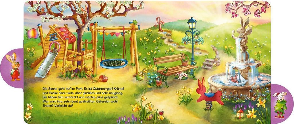 Die Hasenkinder in der Oster-Wimmel-Werkstatt