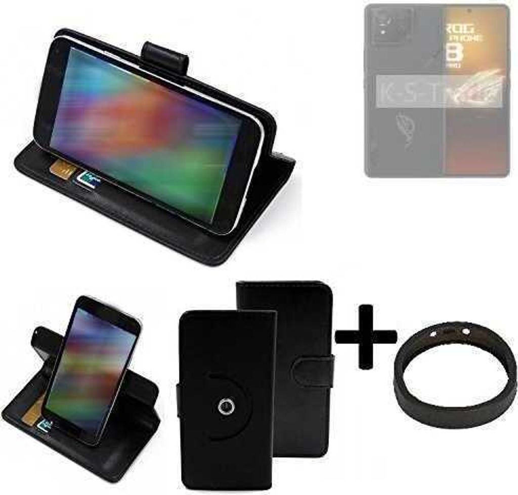 K-S-Trade Case Schutz Hülle kompatibel mit Asus ROG phone 8 Pro Edition + Bumper Handy Hülle Flipcase Smartphone Cover Handy Schutz Tasche