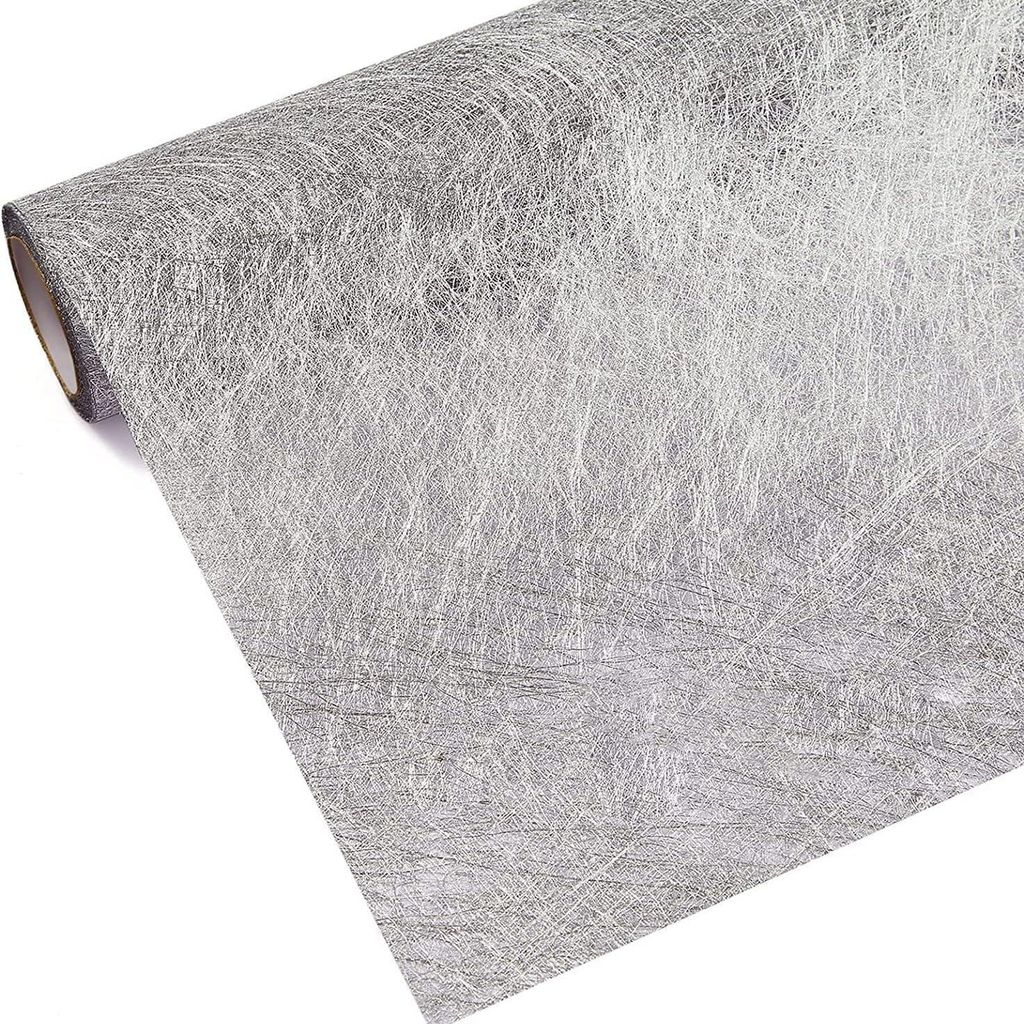 Wiederverwendbarer Tischläufer aus Vliesstoff 30 cm x 25 m - für Hochzeiten, Kommunionen, Taufen und alle Feierlichkeiten (silber) - 30CM*25M