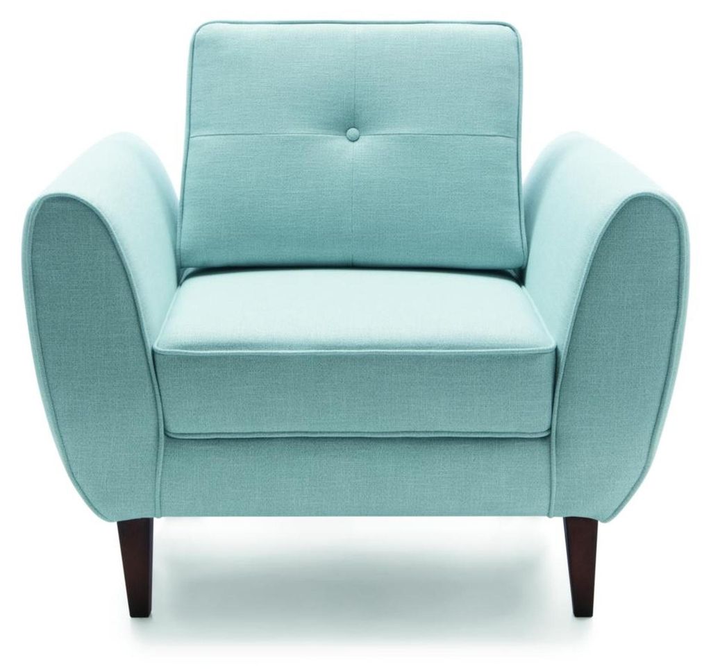 Design Chesterfield Stoff Couch Sessel 1 Sitzer Polster Sofas Lounge Club Neu