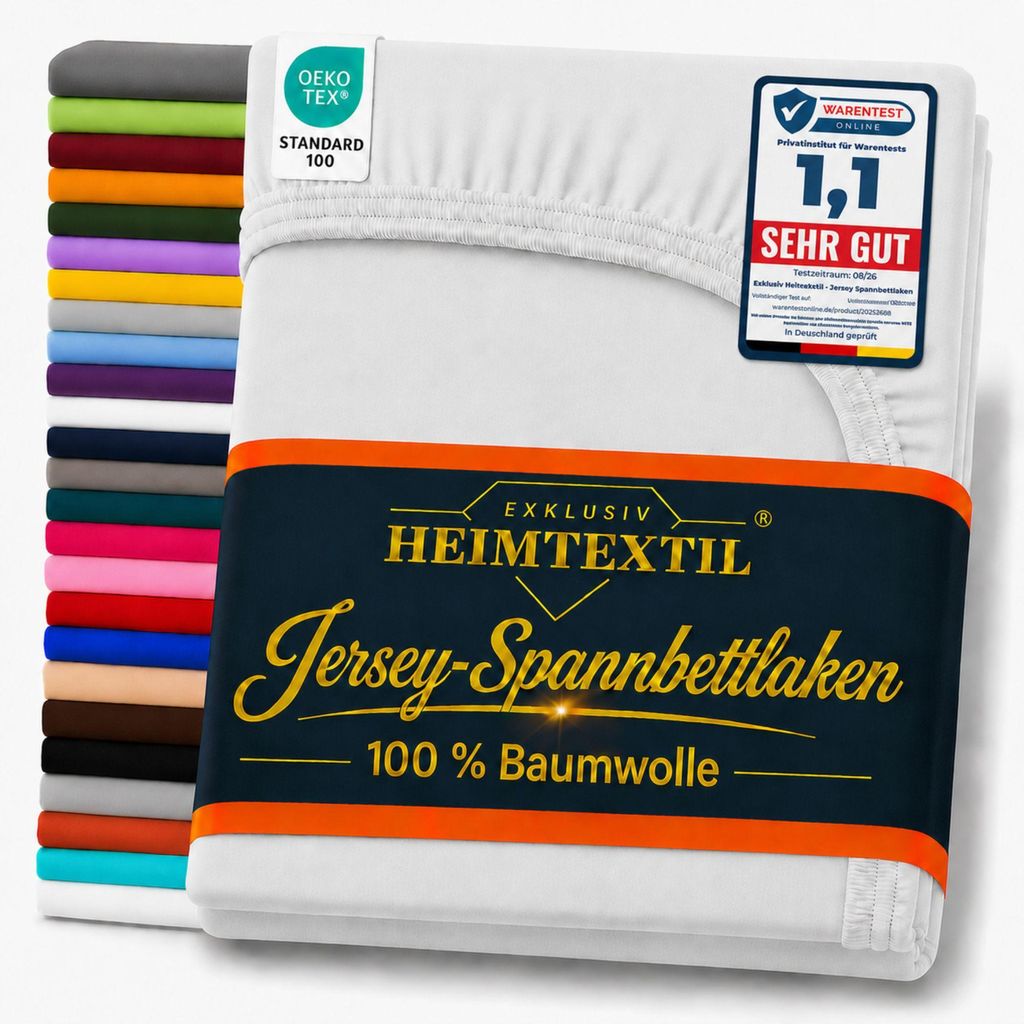 EXKLUSIV HEIMTEXTIL Jersey Spannbettlaken 200 x 220 cm Produktbild 
