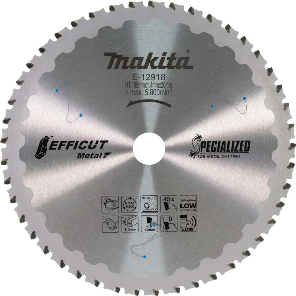 Makita Lame de scie circulaire TCT EFFICUT 185x20mm 45 dents Métal