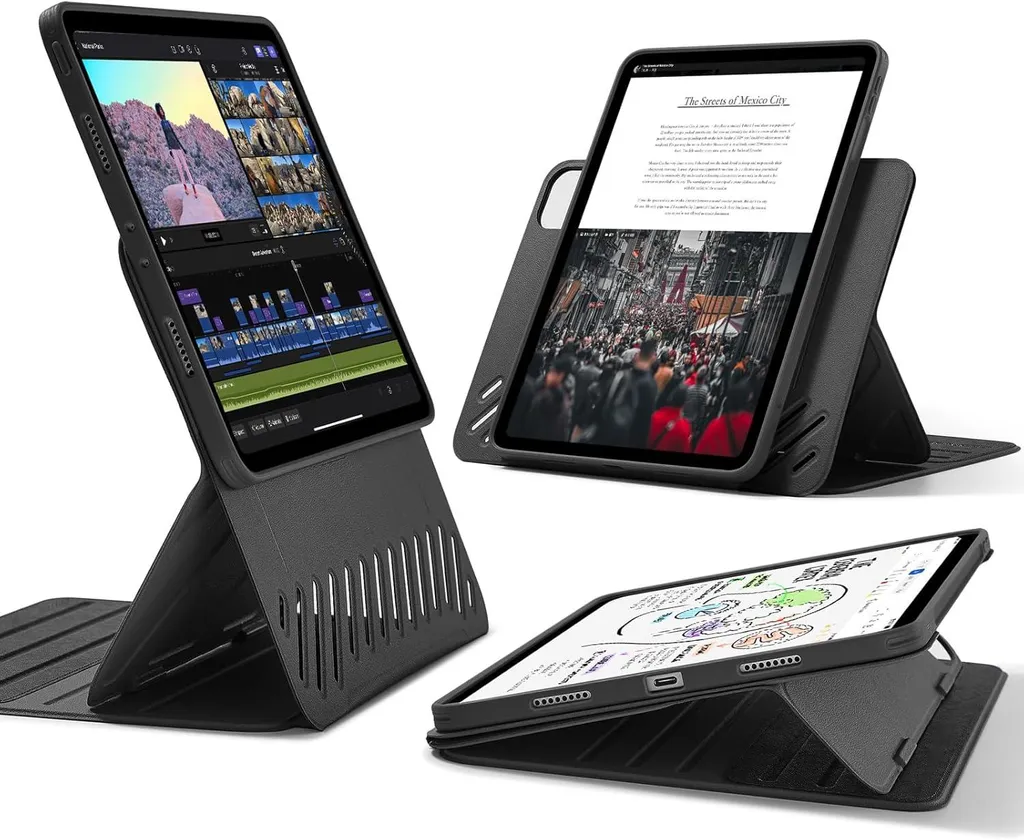 Housse de Protection iPad Pro 12,9 5e/6e Génération à Support Ajustable