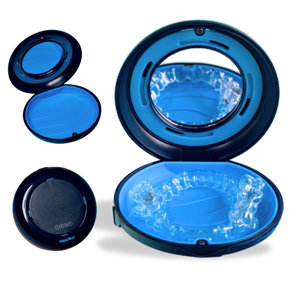 ZENT Zahnspangendose Retainer Case, Belüftungssystem und Produktbild 