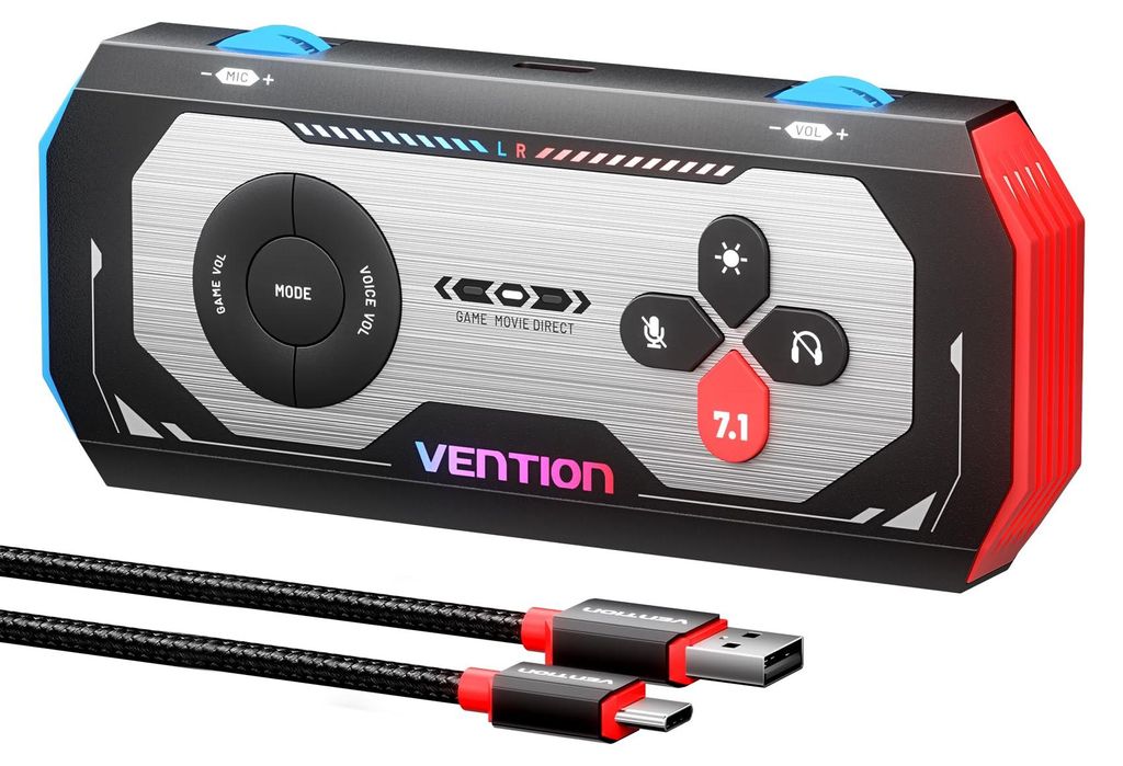 Scheda audio USB 7.1 VENTION, DAC esterno per gaming, suono Immagine del prodotto 