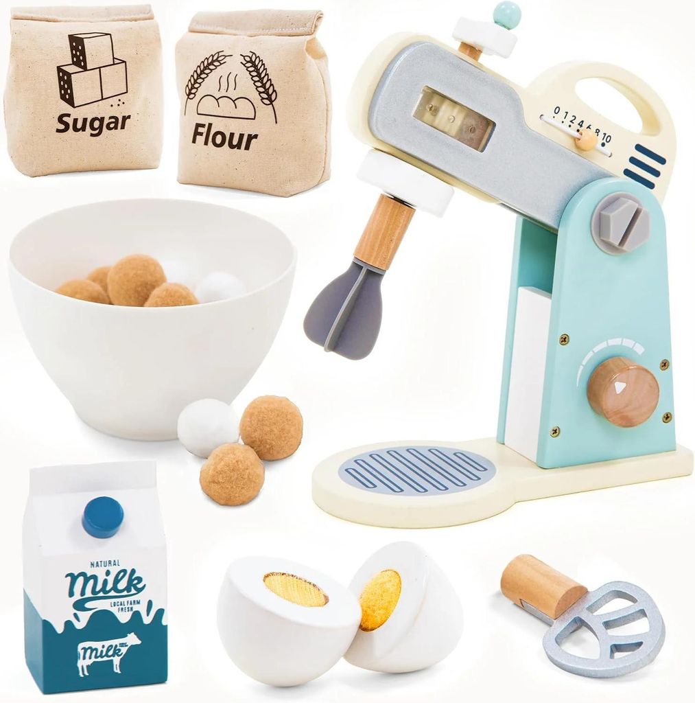 UMU Mixer-Set mit Zubehör 10-teilig - Kinderküche ab 2, 3, 4 und 5 Jahren