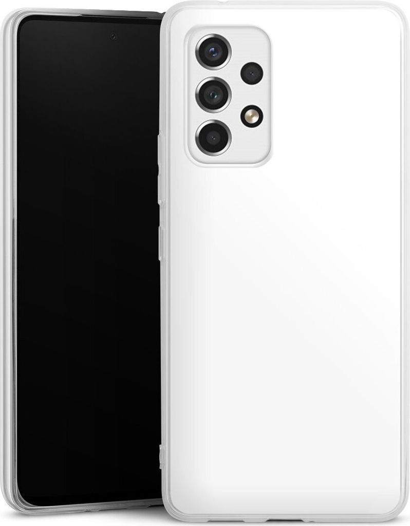 DeinDesign Handyhülle für Samsung Galaxy A53 5G Silikon Hülle Case Smartphone Schutzhülle Farbe einfarbig weiß