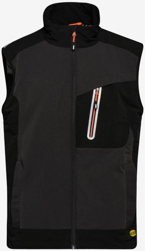 DIADORA Softshell-Jacke ohne Ärmel - Carbon tech - Größe L - Grau - 702.175343 75135