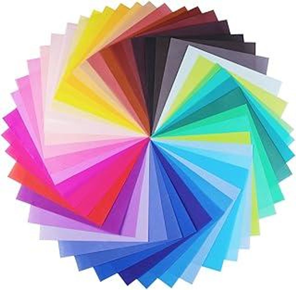 Opret Origami-Papier 20x20, 100 Blatt 50 Farben 20 x 20 cm Einseitig Farbiges Papier Faltpapier Guadratisch für DIY Kunst und Bastelprojekte