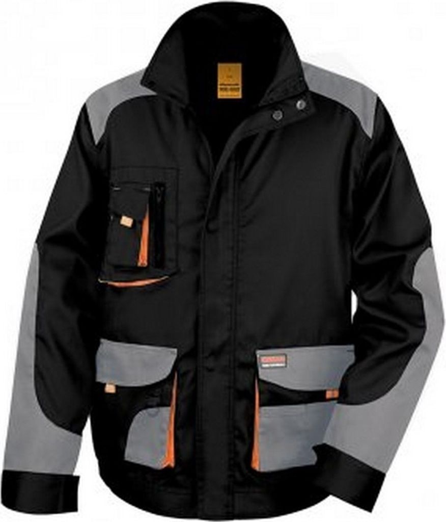 Result Work-Guard Herren Arbeitsjacke Lite PC3335 (S) (Schwarz/Grau)