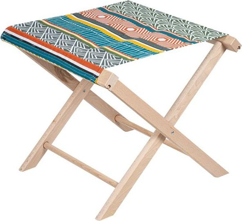 Klapphocker Eichenholz Scandi Mix 43x43x42cm. - Delumi