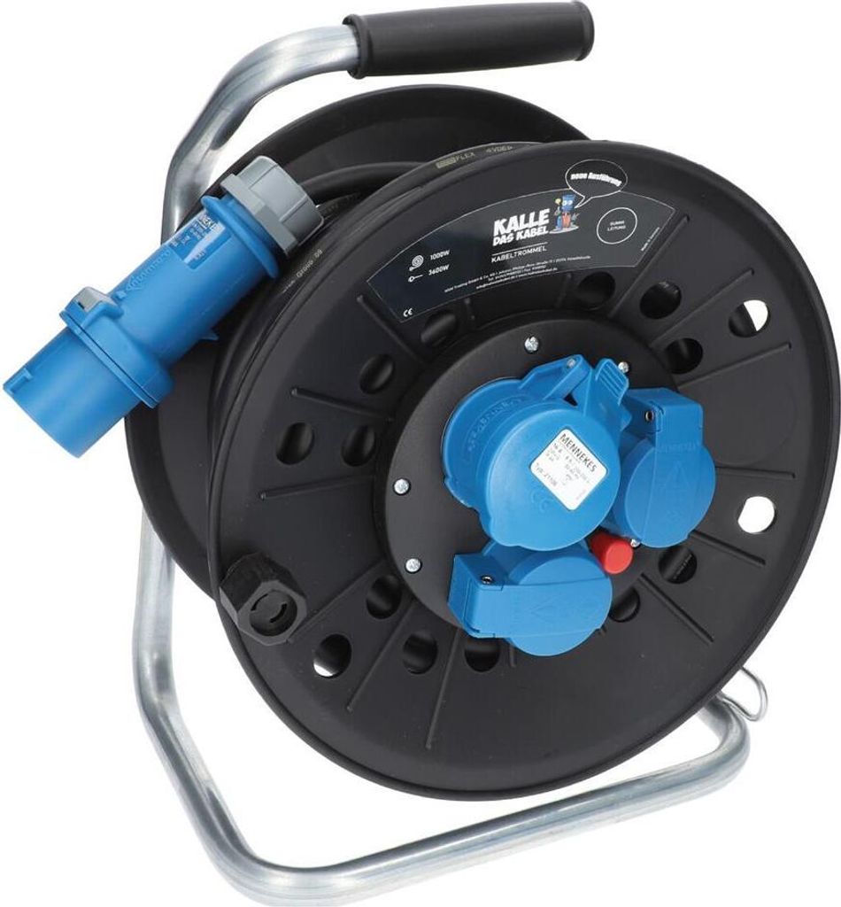 KALLE DAS KABEL Campingkabeltrommel CEE 230V 16A 2,5 mm² IP44 25 Meter IP44