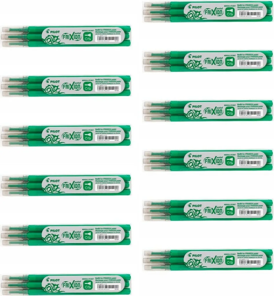 Recharge Pilot FriXion Point vert original pour stylo roller effaçable