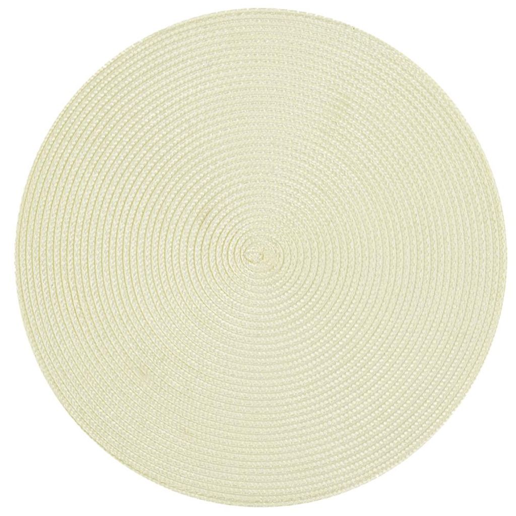 Platzset Polypro Ecru rund ca. 35 cm Ø abwaschbar Tischset Produktbild 