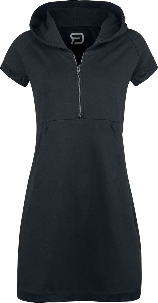 RED by EMP Damen schwarzes Kleid mit Kapuze L