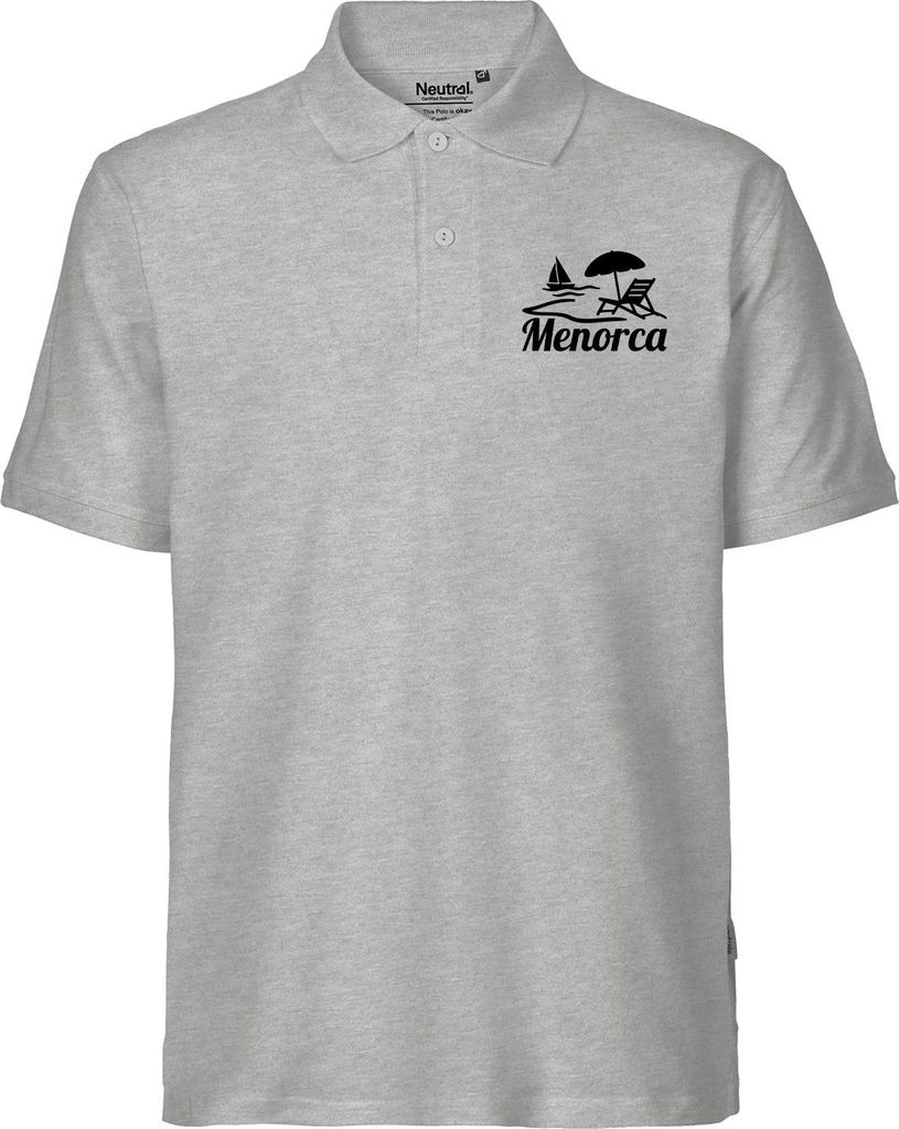 Huuraa Herren Polo Shirt Menorca Spanien S Sport Grey Bio Baumwolle Fairtrade Poloshirt Geschenkidee