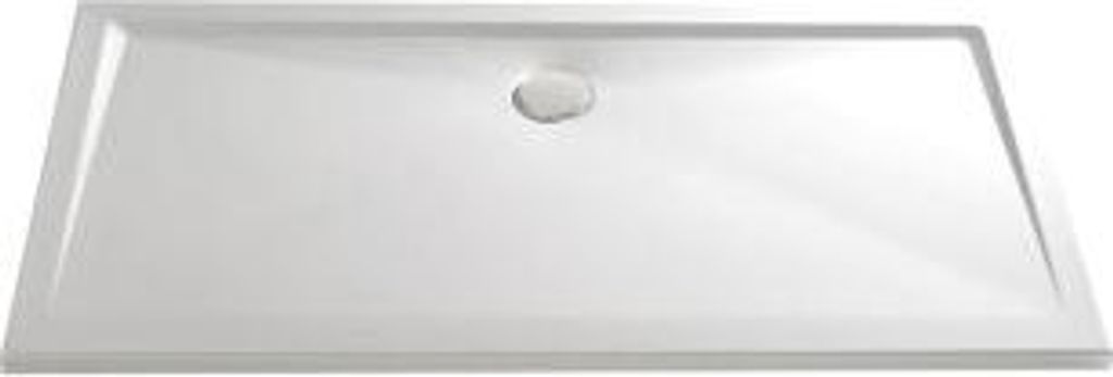 HSK 585140-04 Rechteck Superflach Marmor-Polymer 90x140cm ohne Antislip Weiß