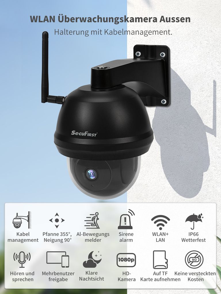 Refurbished Kamera Garantie IMOU 5MP Überwachungskamera Refurbished – 360° PTZ WLAN Außenkamera Mit Nachtsicht IMOU Überwachungskamera