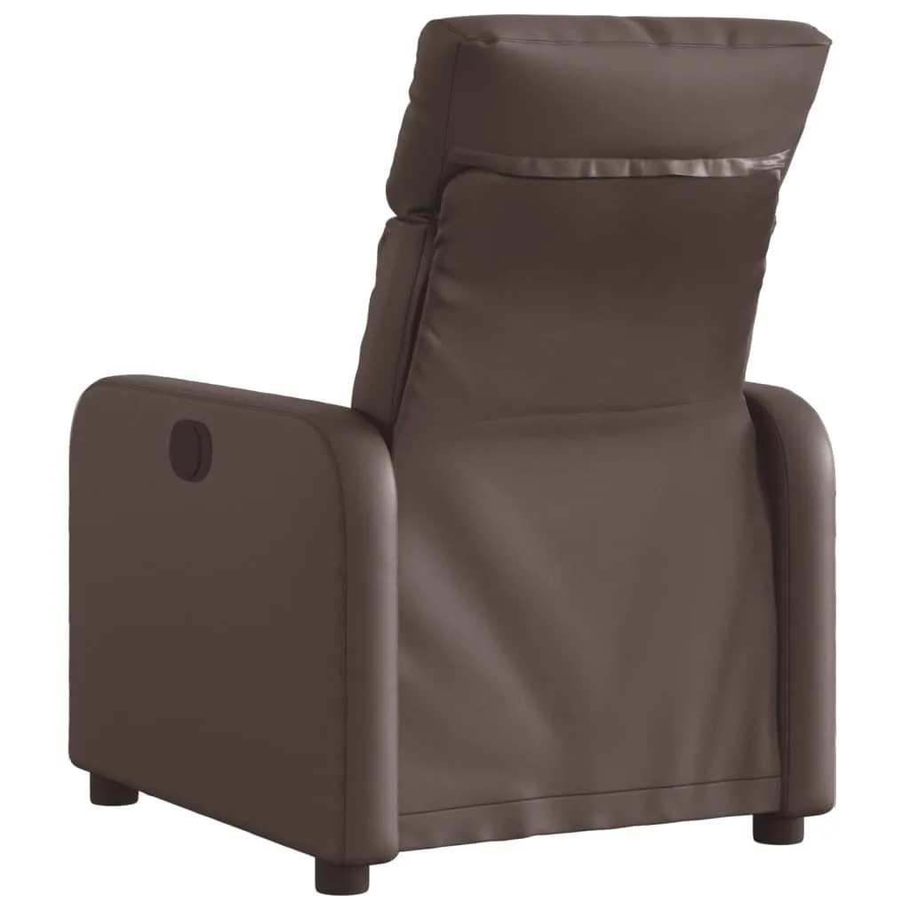 Fauteuil relax électrique marron en similicuir - Modèle Relax-Pro 500