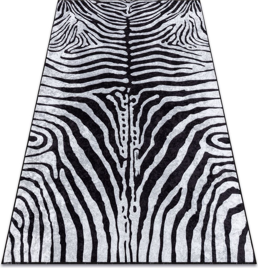 MIRO 51331.803 Waschteppich Zebra Anti-Rutsch - schwarz / Produktbild 