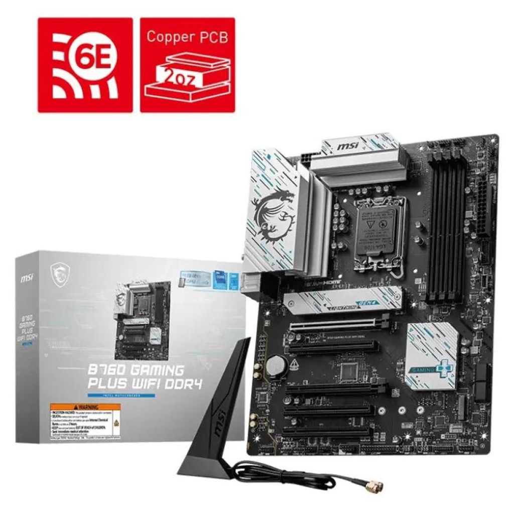 MSI B760 GAMING PLUS WIFI DDR4, Intel, LGA 1700, Intel® Zdjęcie produktu 