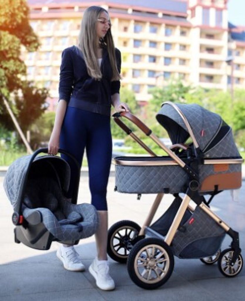 Kinderwagen 3-in-1  Luxus Kombi-Kinderwagen  Buggy