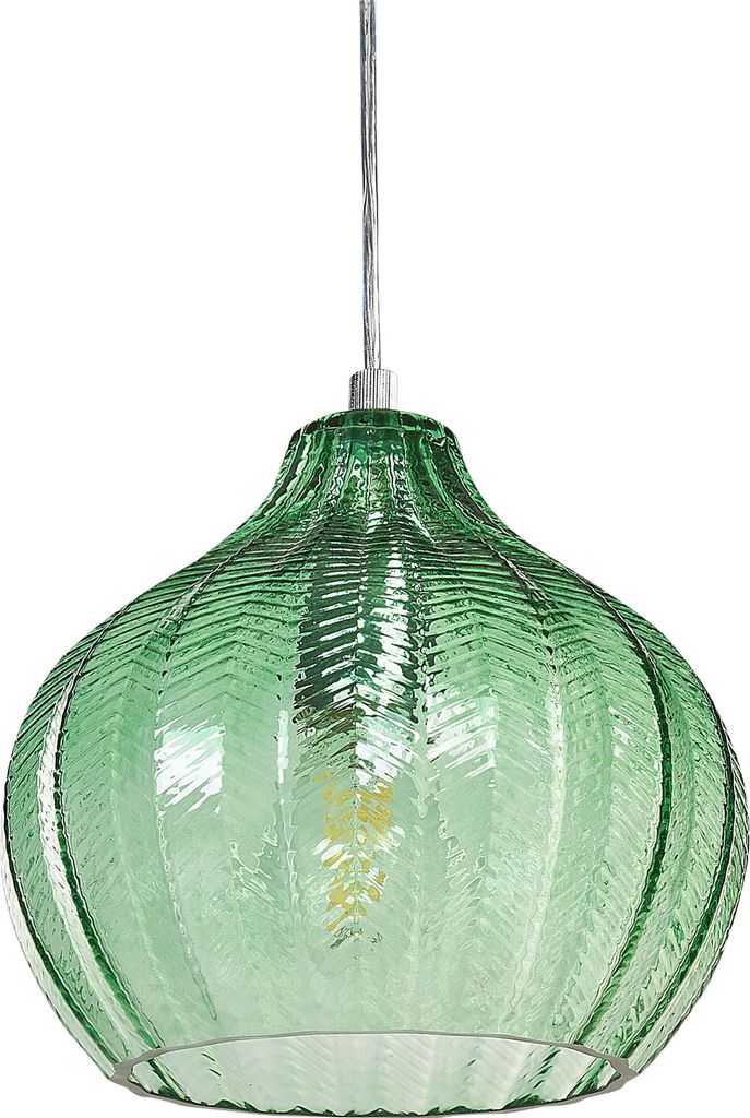 BELIANI Lampa wisząca szklany klosz oświetlenie do salonu Zdjęcie produktu 