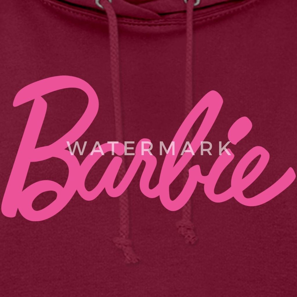 Spreadshirt Barbie Klassisches Logo Damen Hoodie, XL, Bordeaux