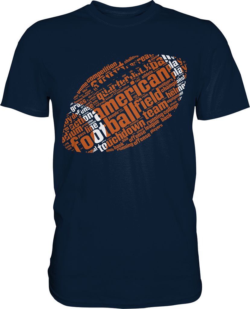 American Football T-Shirt – Navy / XL Produktbild 
