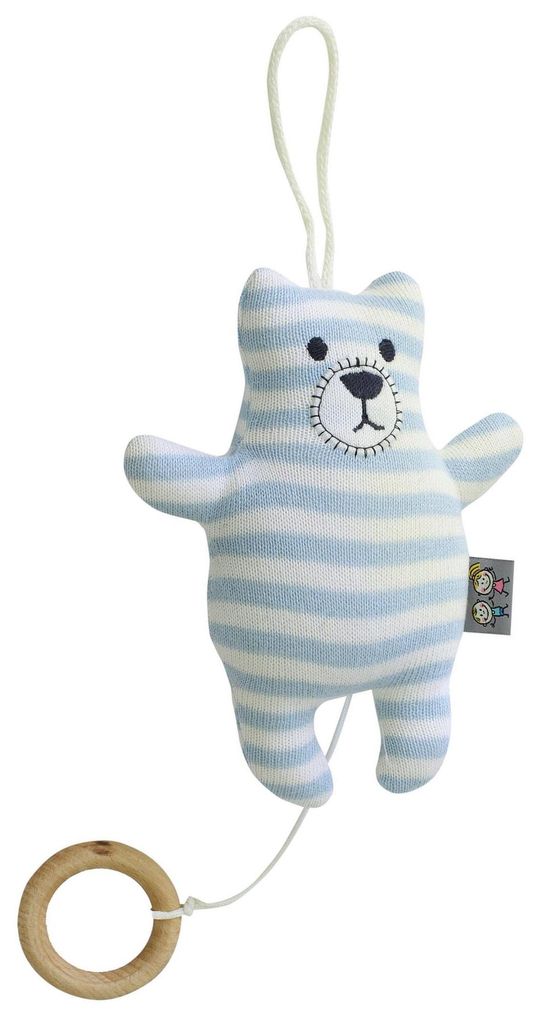Musikalisches Plüschtier Mobile Bär Ba - 19 x 9 cm - Blau | by SEVIRA KIDS