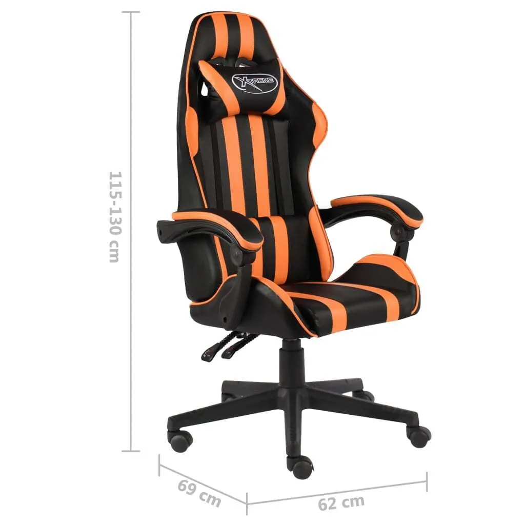 Offerta Sedia Gaming vidaXL Bicolore Arancio | Ergonomia e Stile - 5