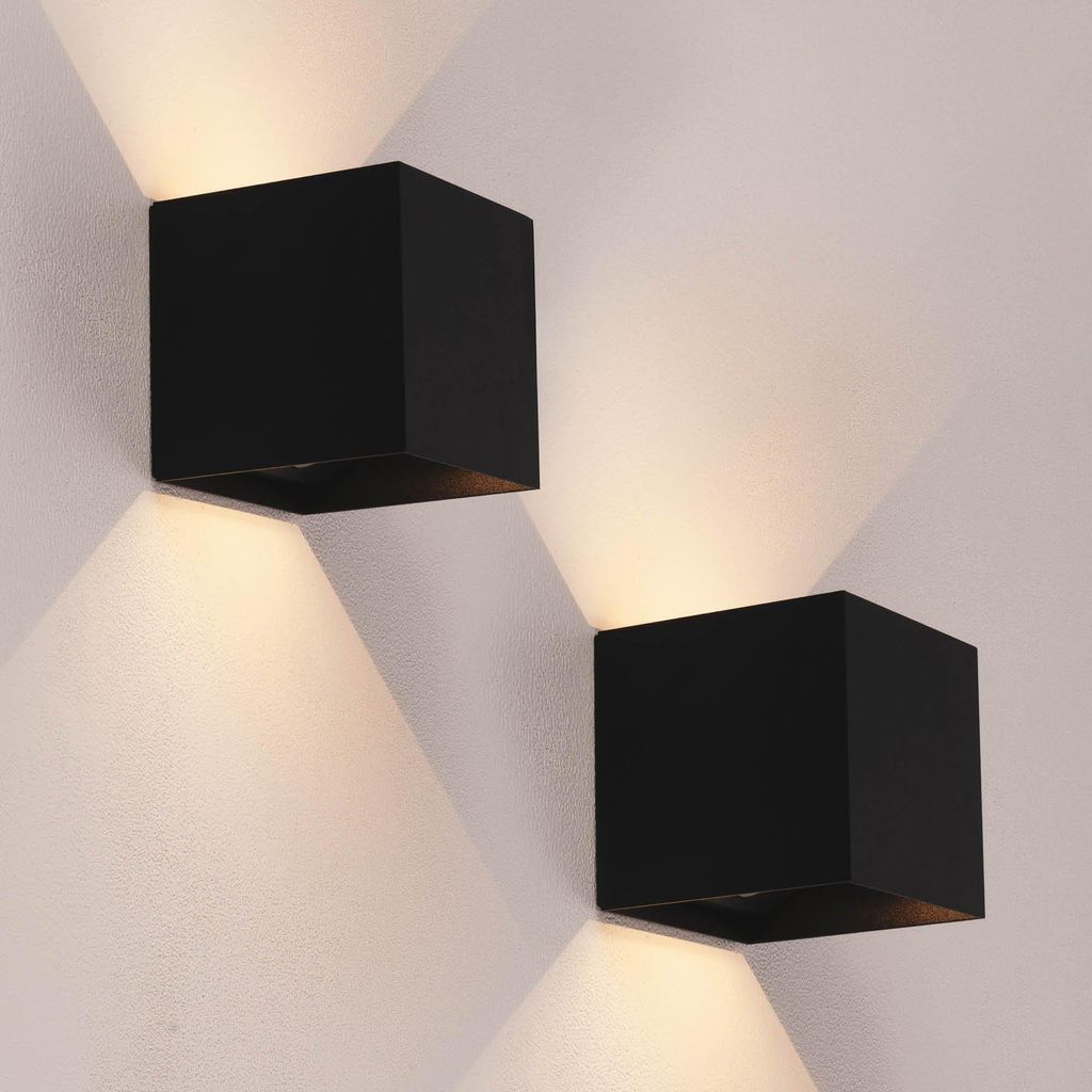 Ledvion 2er Set Wandlampe Innen / Aussen sensor Akku IP44 Produktbild 