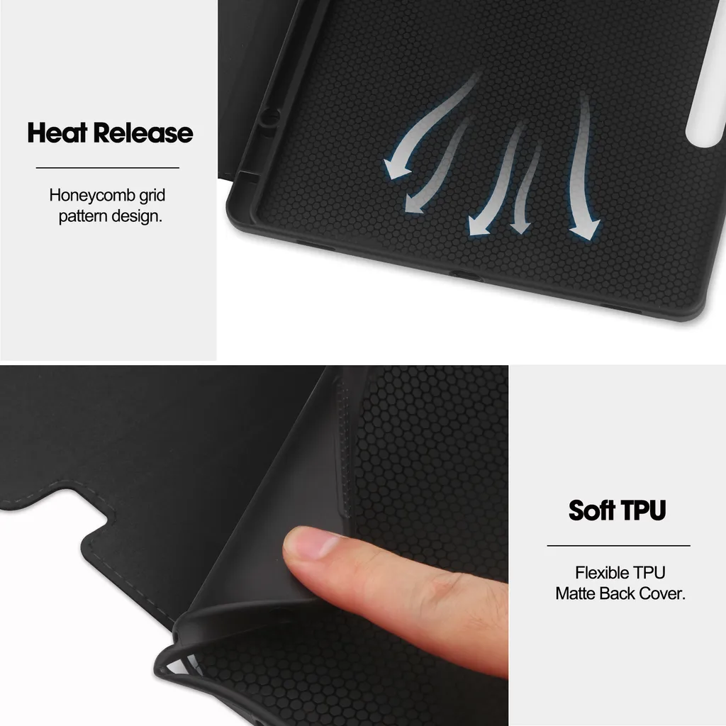 Smart Cover Samsung Galaxy Tab S9 Plus FE avec Support et Veille Auto - 7