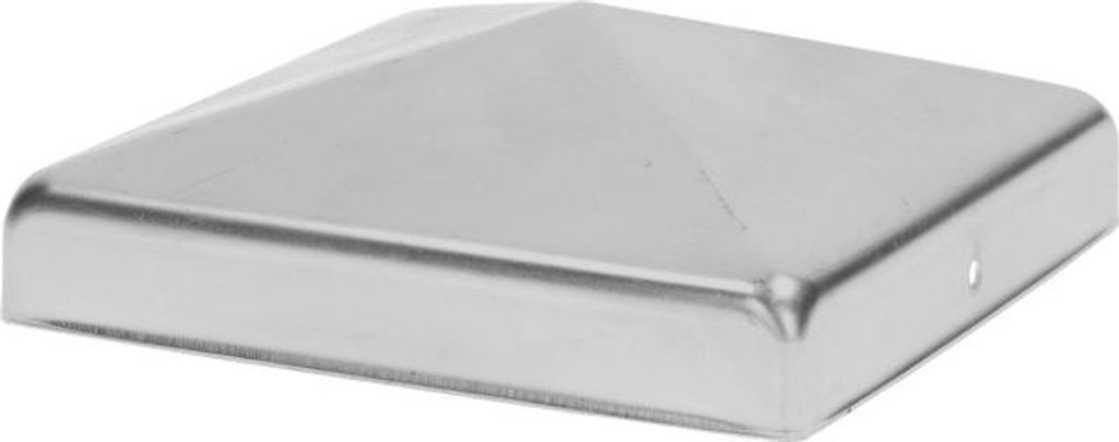 LogistSystem - Pfostenkappe quadratisch für Zaunpfosten 120x120 mm - Verzinktem Stahl - Pyramiden Form - Abdeckkappe für Holzpfosten - 1 Stück -...