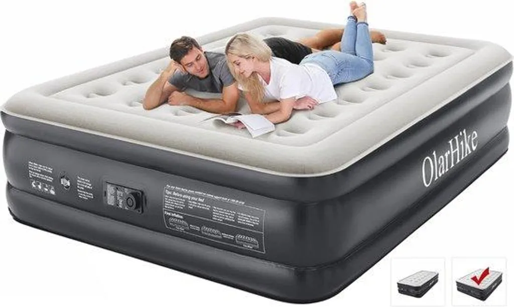 Matelas gonflable Queen Size avec pompe électrique intégrée 203x152cm