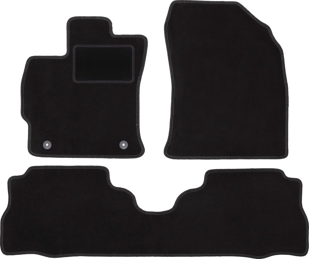 Schwarze Veloursmatten für: Toyota Prius III Plus Fließheck (2011-2015)