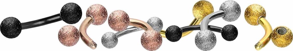 Bauchnabel-Piercing, Rook Piercing Chirurgenstahl Banane DIAMANTOPTIK Silber Stablänge: 10mm | Stabstärke: 1,6mm