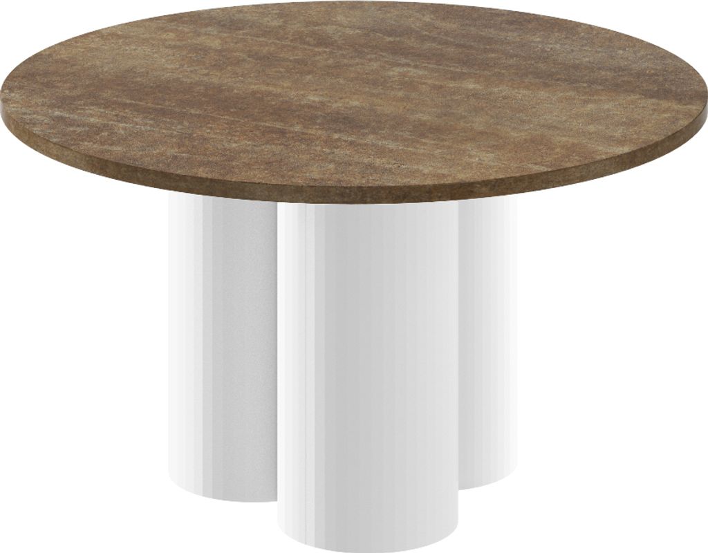 Design Couchtisch HRE-222 rund Hochglanz Wohnzimmer Tisch 80 x 50 cm