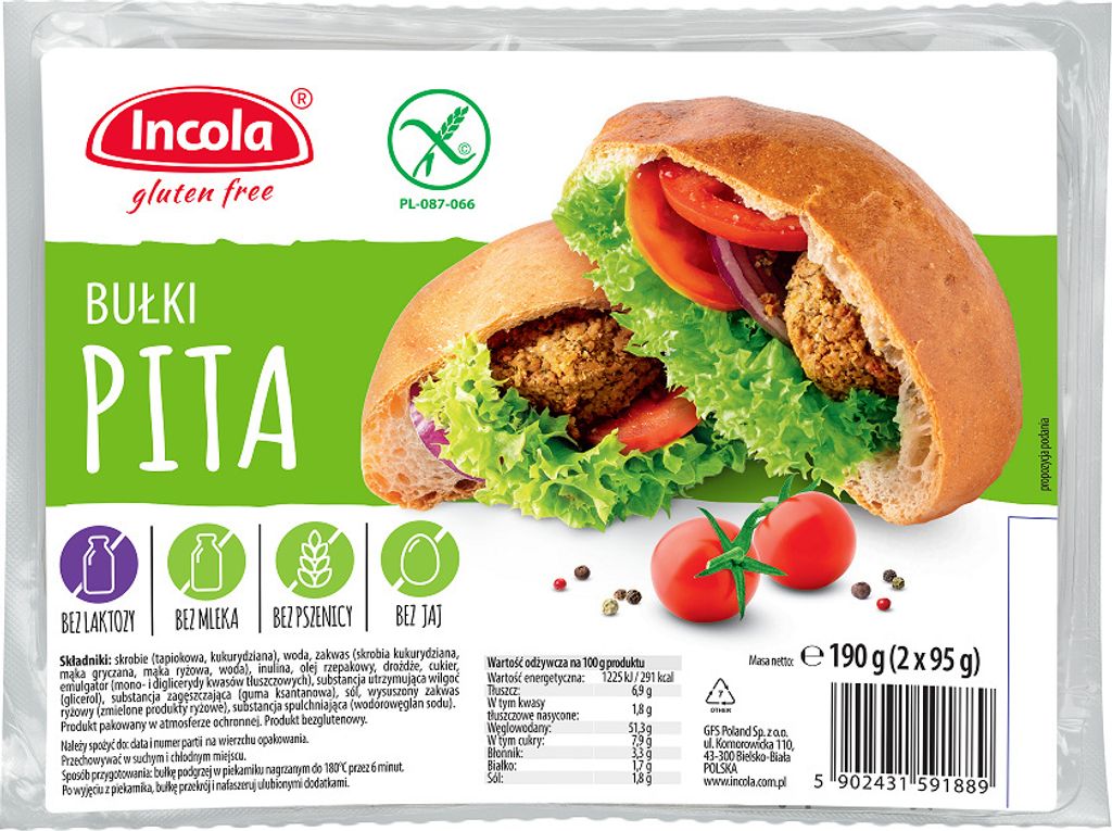 GLUTENFREIE PITA-BILLS (2 x 95 g) 190 g - INCOLA Produktbild 