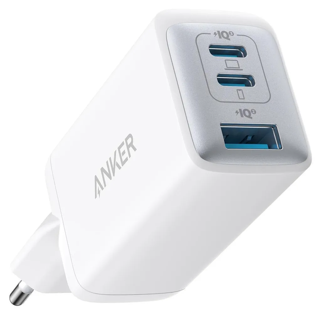 Offerta Anker 735 Caricatore 65W GaN II Bianco - Ricarica Rapida 3 Porte