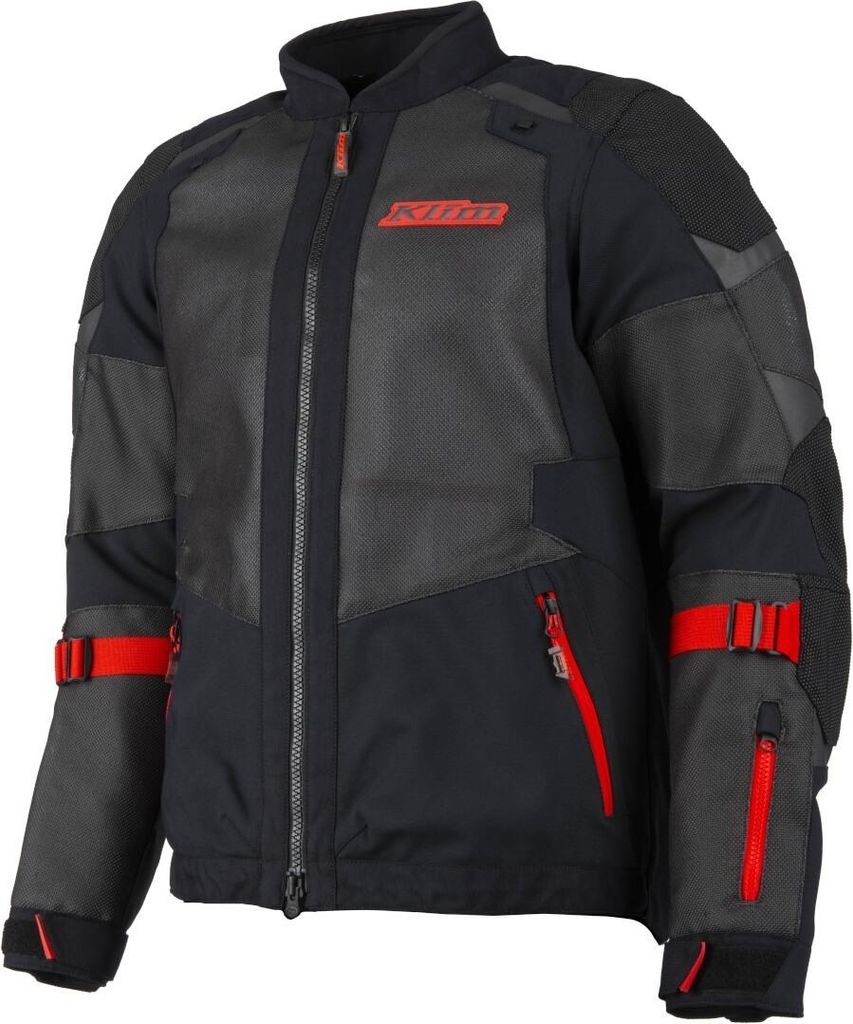Klim Baja S4 2025 Enduro Mesh Motorrad Textiljacke, schwarz/rot, XL