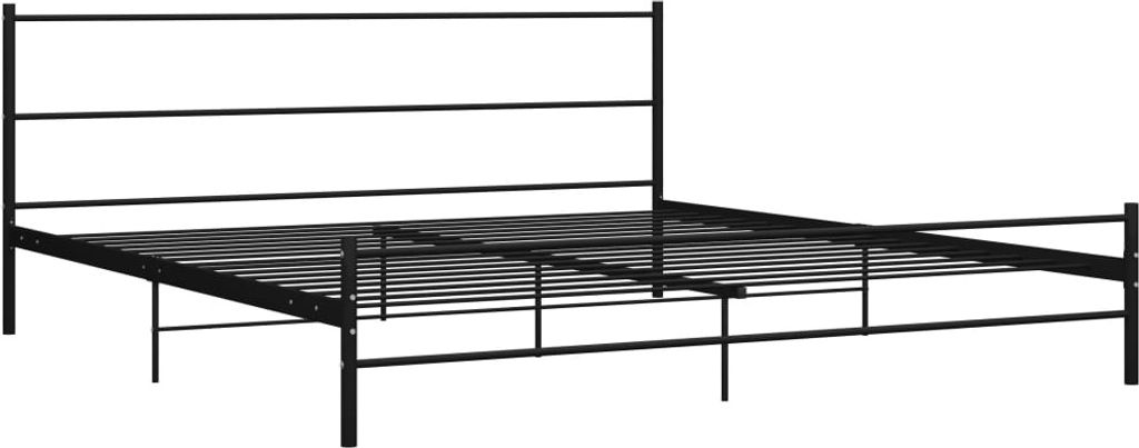 vidaXL Struttura letto in metallo nero 200×200 cm Immagine del prodotto 